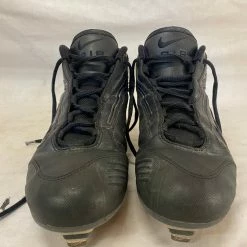 Used Nike Size 6.5 Air Black Metal Baseball Cleats Flame Bottoms