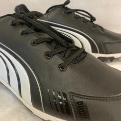 New Puma Size 12.5 Sample Black Low Metal Baseball Cleats