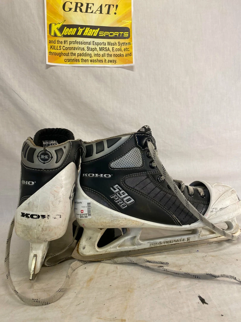 Used Koho 590 Pro Size 7.5 D Ice Hockey Goalie Skates 5 Used Koho 590 Pro Size 7.5 D Ice Hockey Goalie Skates