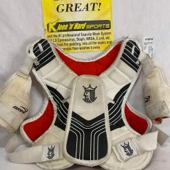 Used Brine White Size Jr S Lacrosse Shoulder Pads Lacrosse New And Used