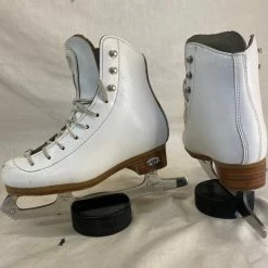 Used Riedell White Stride Size Yth 12.5 W Figure Skating Figure Skates