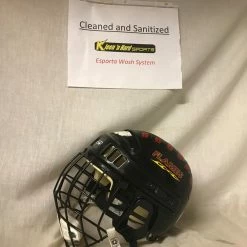 Ice Hockey Protective Used CCM 492 Tacks With Cage Size S Black Ice Hockey Helmet