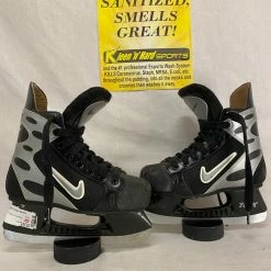 Used Nike Black Silver Size 3 D Ice Hockey Skates