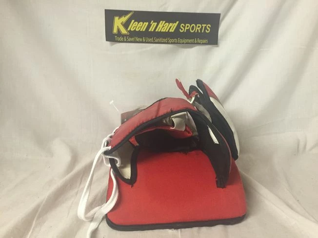 Used Itech X-Factor Size Sr Reg (Rt Hand) Red-Blk-Wht Ice Hockey Goalie Blocker 5 Used Itech X-Factor Size Sr Reg (Rt Hand) Red-Blk-Wht Ice Hockey Goalie Blocker