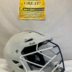 Lacrosse New And Used Used Warrior EVO Size S/M White/Navy Lacrosse Mens Helmet