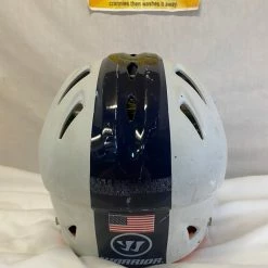 Lacrosse New And Used Used Warrior EVO Size S/M White/Navy Lacrosse Mens Helmet