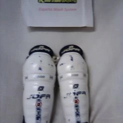 Used Jofa 5500 Ice Hockey Size 9" Shin Pads Ice Hockey Protective