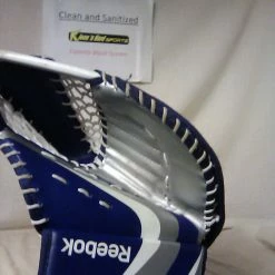 Used Reebok 1K Reg (Lt Hand) Navy-Silver Ice Hockey Goalie Glove