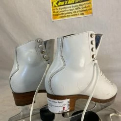 Used Celebrity White Size 4 Figure Skates MK Sheffield Fiesta Steel
