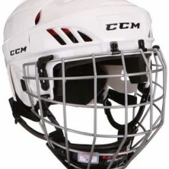 Ice Hockey Protective New CCM CCM50 Combo Size S (SR) White Ice Hockey Helmet