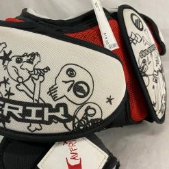 Lacrosse New And Used Used Maverik Skull Red White Black Size XS Lacrosse Shoulder Pads
