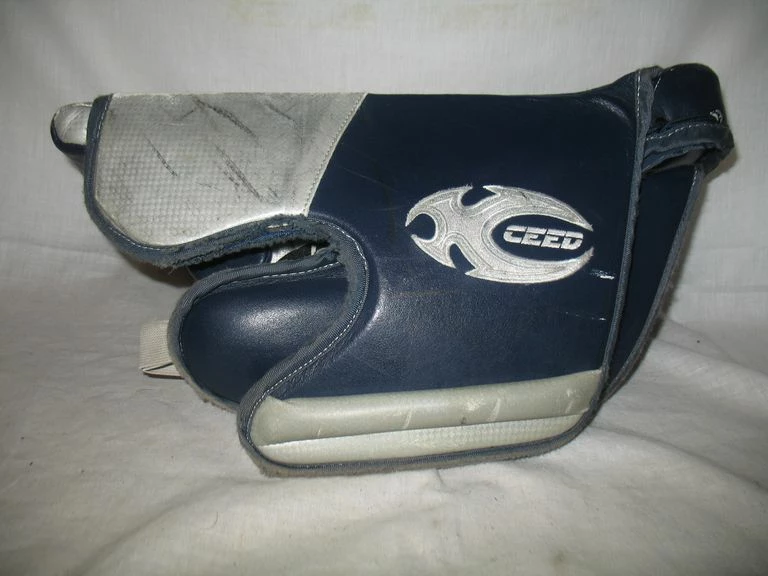 Used TPS Exceed Size Jr Reg (Rt Hand) Navy-Silver Ice Hockey Goalie Blocker 4 Used TPS Exceed Size Jr Reg (Rt Hand) Navy-Silver Ice Hockey Goalie Blocker