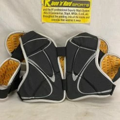 Lacrosse New And Used Used Warrior Vapor Black Silver Size Yth M Lacrosse Shoulder Pads