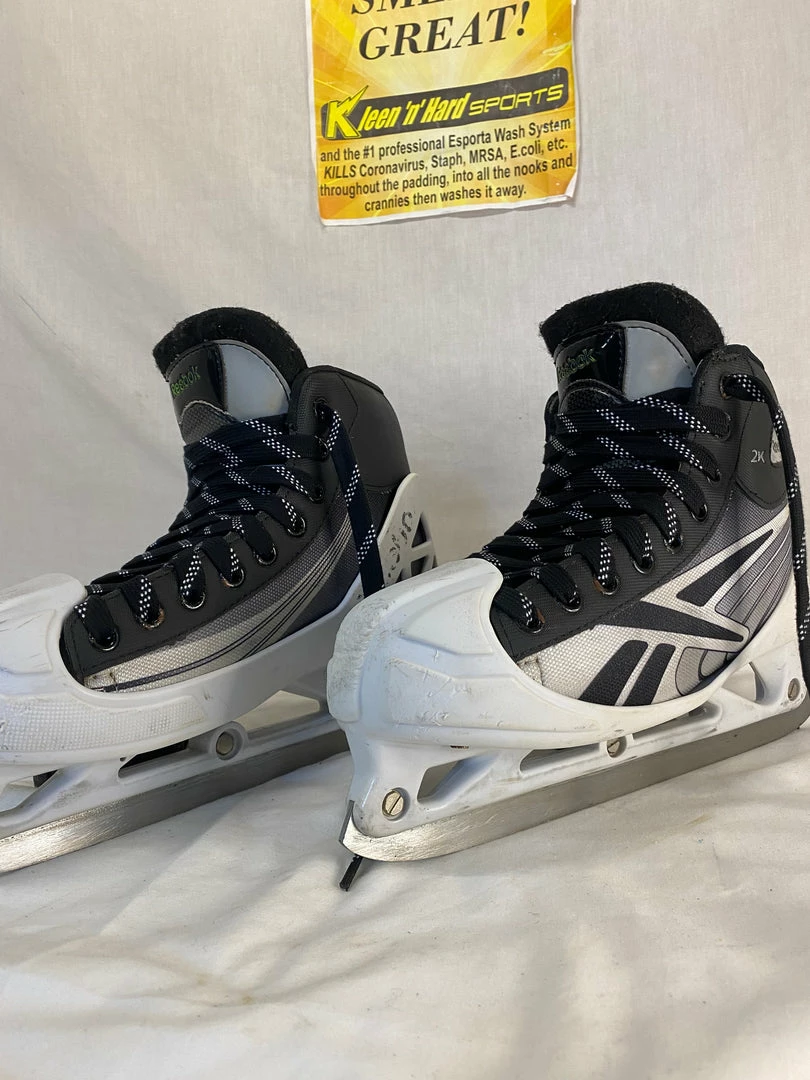 Used Reebok 2K Size 5.5 D Ice Hockey Goalie Skates Senior Hockey Skates 5 Used Reebok 2K Size 5.5 D Ice Hockey Goalie Skates Senior Hockey Skates