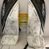 Used Bauer Supreme S190 Size L 35" White/Black Ice Hockey Goalie Leg Pads