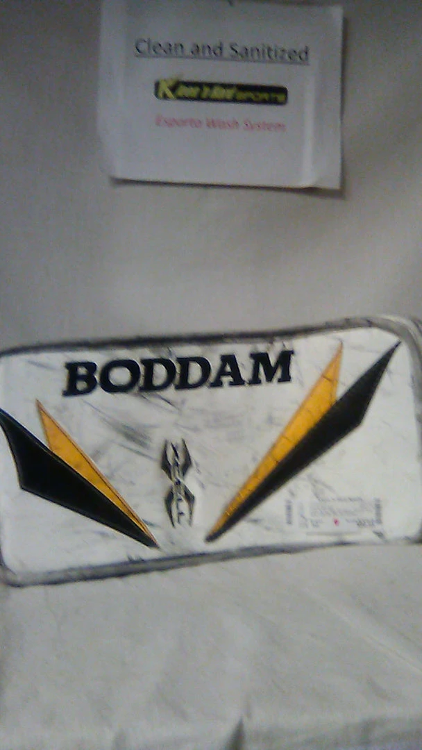 Used Boddam XCell Size Int Reg (Rt Hand) Wht-Blk-Gld Ice Hockey Goalie Blocker 3 Used Boddam XCell Size Int Reg (Rt Hand) Wht-Blk-Gld Ice Hockey Goalie Blocker