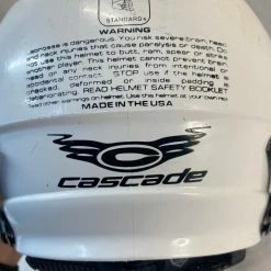Lacrosse New And Used Used Cascade Size OSFM White Lacrosse Mens Helmet