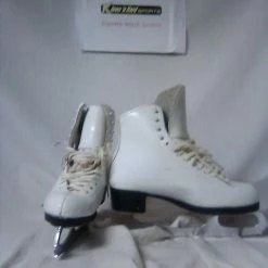 Used Riedell Gold Star 375 Size 5 C White Figure Skating Figure Skates