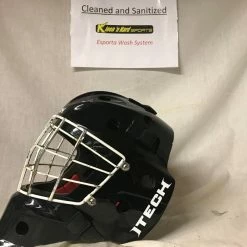 Used Itech NV 7 Pro Size Sr Black Ice Hockey Goalie Helmet