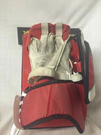 Used Itech X-Factor Size Sr Reg (Rt Hand) Red-Blk-Wht Ice Hockey Goalie Blocker 6 Used Itech X-Factor Size Sr Reg (Rt Hand) Red-Blk-Wht Ice Hockey Goalie Blocker