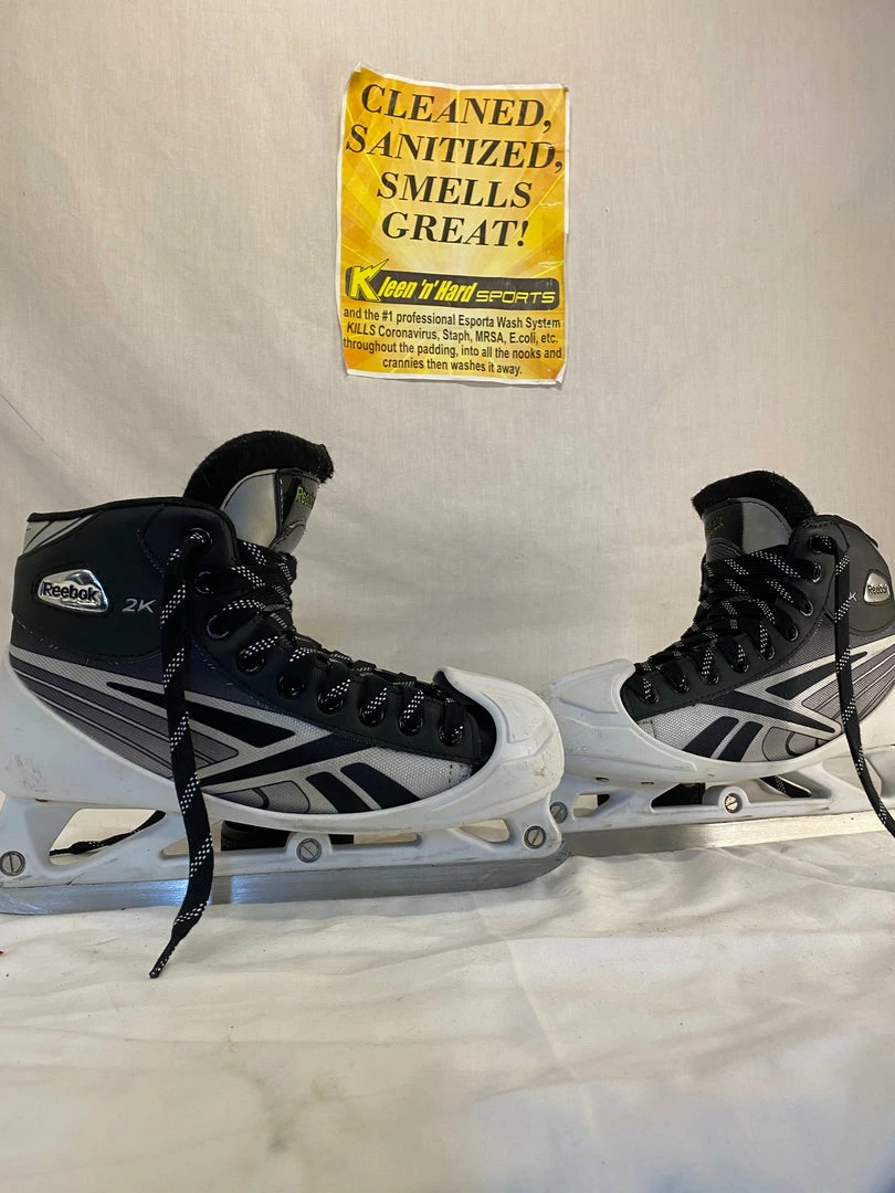 Used Reebok 2K Size 5.5 D Ice Hockey Goalie Skates Senior Hockey Skates 3 Used Reebok 2K Size 5.5 D Ice Hockey Goalie Skates Senior Hockey Skates