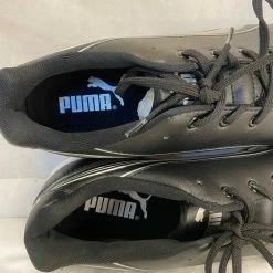 New Puma Size 12 Sample Black Low Metal Baseball Cleats