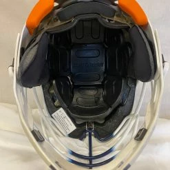 Lacrosse New And Used Used Warrior EVO Size S/M White/Navy Lacrosse Mens Helmet
