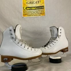 Used Riedell White Stride Size Yth 12.5 W Figure Skating Figure Skates
