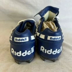 New Riddell Size 11.5 Power Strap Blue/White Rubber Baseball Cleats