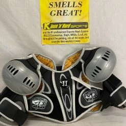 Lacrosse New And Used Used Warrior Vapor Black Silver Size Yth M Lacrosse Shoulder Pads