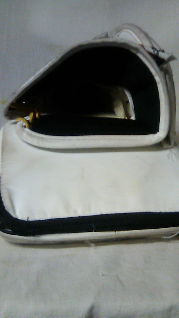 Used Boddam XCell Size Int Reg (Rt Hand) Wht-Blk-Gld Ice Hockey Goalie Blocker 5 Used Boddam XCell Size Int Reg (Rt Hand) Wht-Blk-Gld Ice Hockey Goalie Blocker