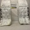 Used CCM E 4.5 Size 30" White Ice Hockey Goalie Leg Pads