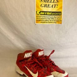 Used Nike Size 10.5 Huarache Red Camo Metal Baseball Cleats