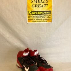 Used Nike Size 6 Huarache Red/Black Rubber Baseball Cleats