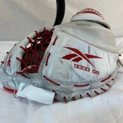 Used Reebok Revoke 9000 Reg (Lt Hand) Sz Sr White/Red Ice Hockey Goalie Catcher