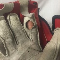 Used Itech X-Factor Size Sr Reg (Rt Hand) Red-Blk-Wht Ice Hockey Goalie Blocker 12 Used Itech X-Factor Size Sr Reg (Rt Hand) Red-Blk-Wht Ice Hockey Goalie Blocker