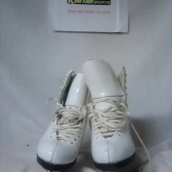 Used Riedell Gold Star 375 Size 5 C White Figure Skating Figure Skates