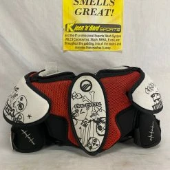 Lacrosse New And Used Used Maverik Skull Red White Black Size XS Lacrosse Shoulder Pads