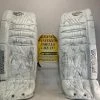 Used Vaughn Velocity V3 7300 Size 30" + 1" White Ice Hockey Goalie Leg Pads