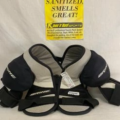 Lacrosse New And Used Used Brine Avalanche Sp4 Black Silver Size M Lacrosse Shoulder Pads