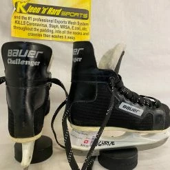 Used Bauer Challenger Size Yth 10 Ice Hockey Skates