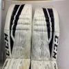 Used CCM Extreme Flex 860 Size 35"+2 White-Navy Ice Hockey Goalie Leg Pads