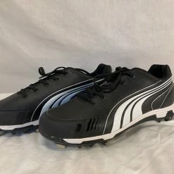 New Puma Size 11 Sample Black Low Metal Baseball Cleats