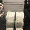 Used Reebok Lefevre Size 34" + 2 White Ice Hockey Goalie Leg Pads