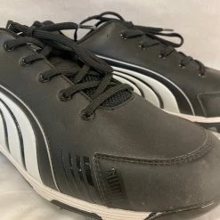 New Puma Size 11.5 Sample Black Low Metal Baseball Cleats