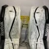 Ice Hockey Goalie Leg Pads Used Reebok XLT 28K Size 34" + 2 Ice Hockey White Black Goalie Leg Pads