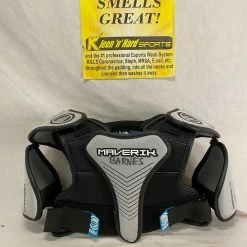 Lacrosse New And Used Used Maverik- Charger Black Silver Size Yth S Lacrosse Shoulder Pads
