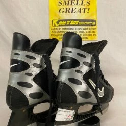 Used Nike Black Silver Size 3 D Ice Hockey Skates