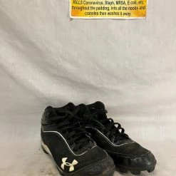 Used Under Armour Size 7 Black-White Baseball Cleats