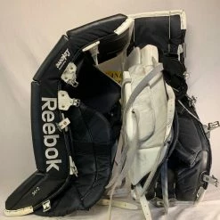 Ice Hockey Goalie Leg Pads Used Reebok XLT 28K Size 34